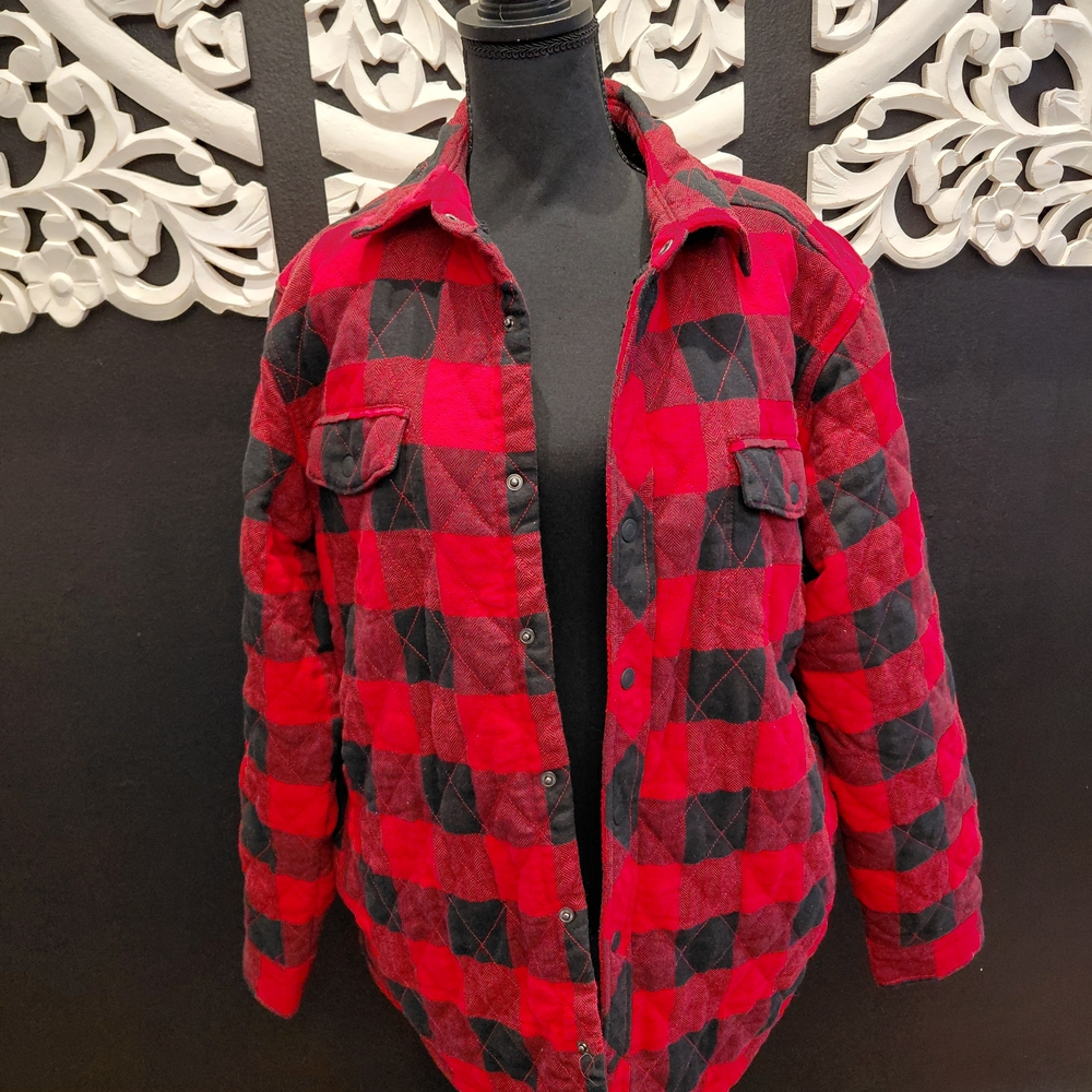 George Red & Black Plaid Hat with Black Faux-Sherpa Lining